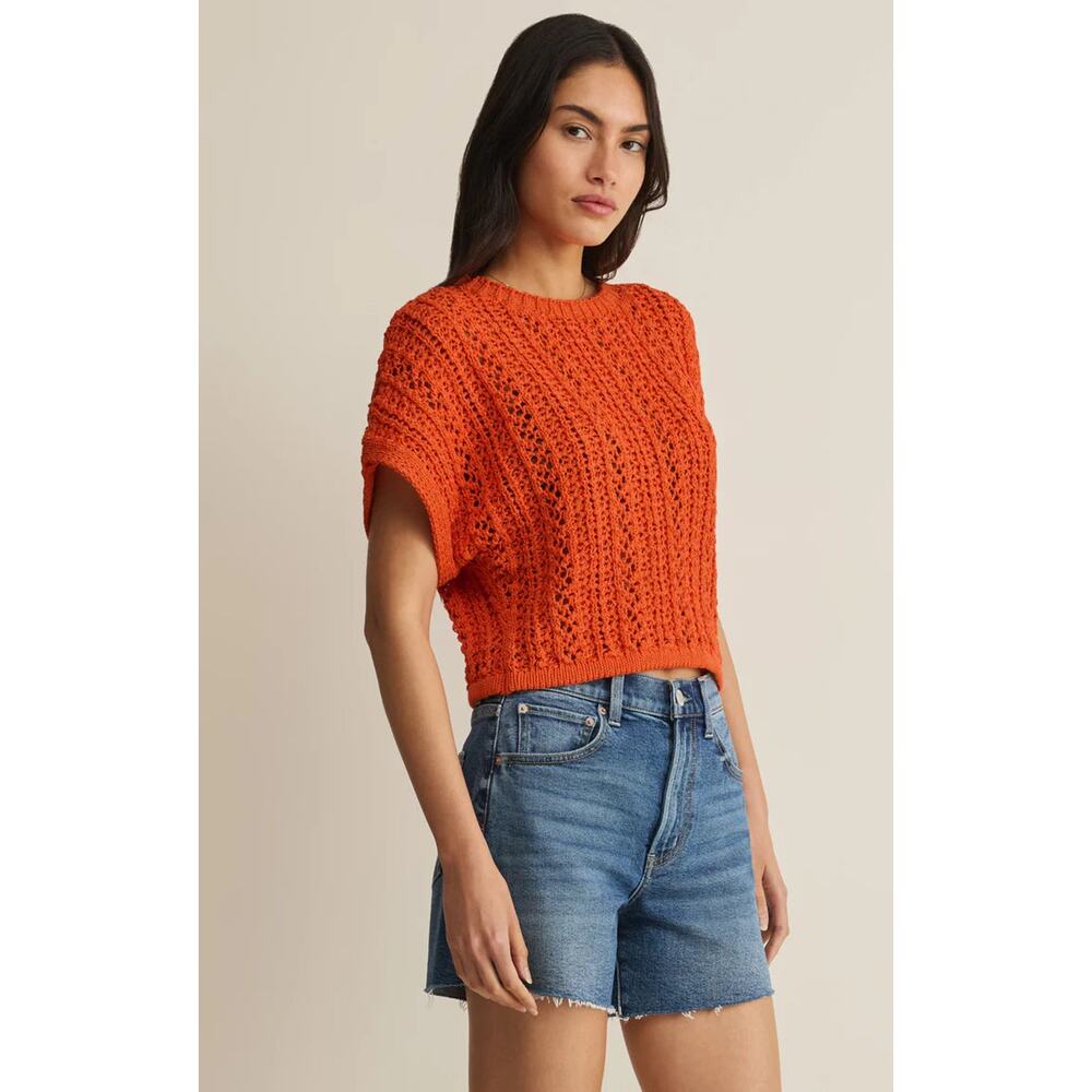 Z Supply Ballast Crochet Sweater Top - Tiger Lily NWT VARIOUS SIZES - Picture 3 of 4